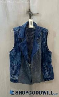 Chico's Women's Blue Dye Vest - Sz L