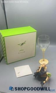 Hiccup #73641 Cheer Champagne Glass "Wine All You Want" Girl In Glass Figuri IOB