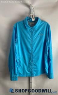 Columbia Women's Blue Full Zip Sweater - Sz XL