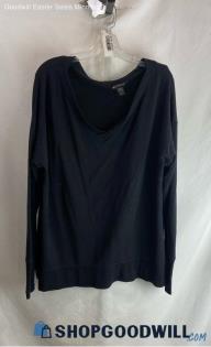 Athleta Women's Black Scoop Neck Long Sleeve - Sz L