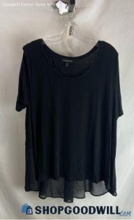 Lane Bryant Women's Black Twofer Scoop Neck Blouse - Sz 18