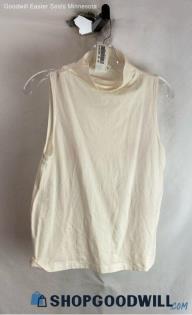 Athleta Women's White turtle Neck Tank Shirt - Sz XS