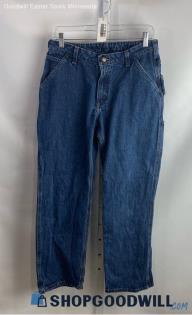 Carhartt Women's Blue Straight Leg Jean - Sz 8x30