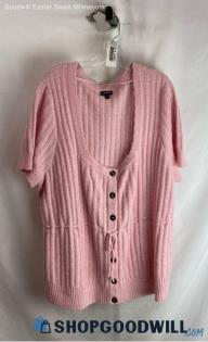 Torrid Women's Bubblegum Pink Knit Button Up Sweater - Sz 4