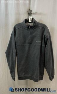 Columbia Men's Gray Fleece Lined Henley Sweatshirt - Sz L