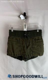 Athleta Women's Green/Black Shorts - Sz 2