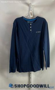 Columbia Men's Navy Henley Shirt - Sz L