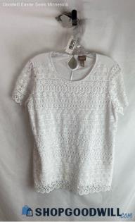 Chico's Women's White Lace Top - Sz 1