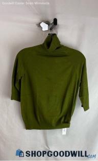 Zara Women's Green Turtle Neck 3/4 Sleeve Shirt - Sz S