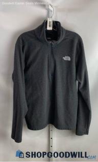 The North Face Men's Black Knit 1/4 Zip Sweatshirt - Sz L