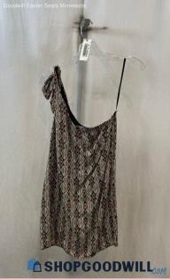 Free People Women's Brown Design One Shoulder Blouse - Sz 2