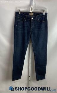 Paige Women's Dark Blue Slim Straight Jeans - Sz 26