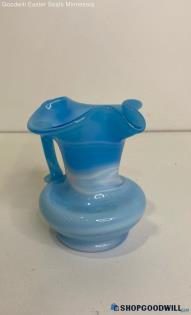 Kanawha Style Blue Slag Like Glass 4" Creamer Pitcher