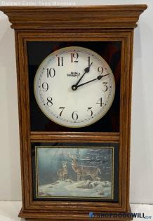 Vintage Wild Wings Regulator Clock With Deer Not tested