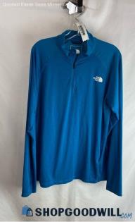 The North Face Men's Blue Active Henley Sweatshirt - Sz L