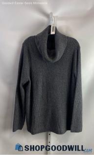 Lane Bryant Women's Gray Ribbed Knit Cowl Neck Long Sleeve Sweater - Sz 18/20