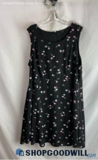 Torrid Women's Black/Floral Print Tank Dress - Sz 22