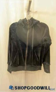 Athleta Women's Black Fuzzy Polyester Hoodie - Sz XS