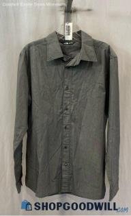 The North Face Men's Gray Polyester Button Up - Sz M