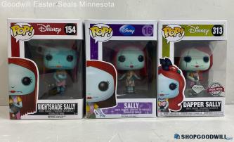 3 Pop! Disney Figures Sally & Nightshade Sally & Dapper Sally NIB