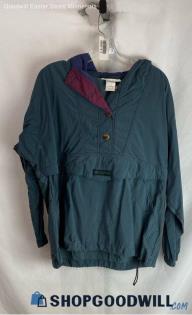 Columbia Women's Green 1/2 Button Cinched Waist Windbreaker - Sz L