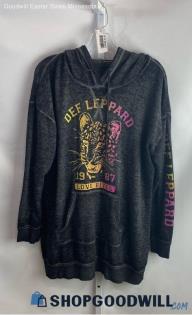 Lane Bryant Women's Black Graphic Pullover Hoodie - Sz 14/16