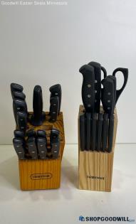 Lot Of Farberware Cutlery Knife Block Sets 20k769 & 22d890