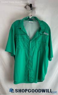 Columbia Men's Green Short Sleeve PFG Button-Up Shirt - Sz L