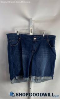 Lane Bryant Women's Dark Blue Denim Bermuda Short - Sz 24