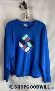 Columbia Women's Blue Graphic Pullover Sweater - Sz S