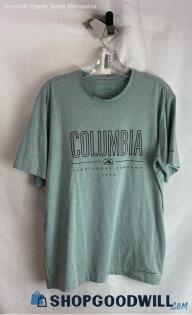 Columbia Men's Seafoam Green Logo Graphic Tech T-shirt - Sz M