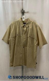 Patagonia Men's Tan Tech Button Up Shirt - Sz XL