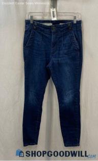 Anthropologie Women's Dark Wash Blue Skinny Jeans - Sz 29