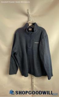 Columbia Men's Blue 1/4 Zip Sweater - Sz XL