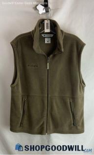 Columbia Men's Taupe Fleece Lightweight Vest - Sz M