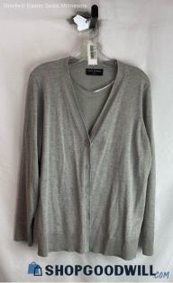 Lane Bryant Women's Light Gray Button Up Cardigan - Sz 18/20