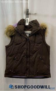 Columbia Women's Brown Puffer Nylon Vest - Sz L