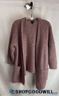 Torrid Women's Pink/Blue/Gold Loose Knit Open Cardigan - Sz 3