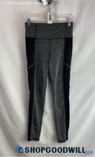 Athleta Women's Gray Herringbone Zipper Pocket Leggings - Sz S