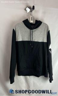 Michael Kors Women's Black/Gray Colorblock Hoodie - Sz L