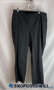 Chico's Women's Charcoal Gray Pull-On Slim Fit Pants - Sz 14