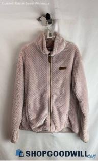 Columbia Women's Pale Pink Plush Full Zip Sweatshirt - Sz L