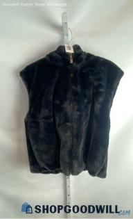 Zara Women's Black Faux Fur Vest - Sz S