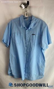 Columbia Men's Powder Blue Lightweight Button Down - Sz L