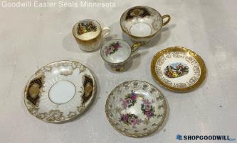 Sabin + Unbranded Vtg China Cup & Saucer Lot Of 6