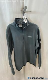 Columbia Men's Gray 1/4 Zip Sweater - Sz L