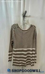 Athleta Women's Brown/White Pullover Sweater - Sz L