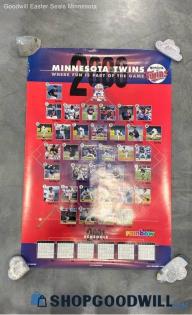 Mn Twins Vtg 2001 40th Season Team Rainbow Foods 24"x36" Baseball Sports Poster