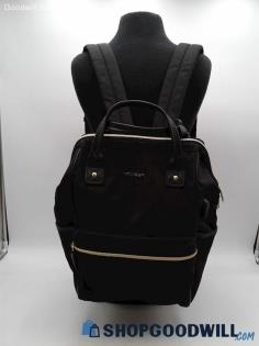 Kroser Black Nylon Laptop Backpack Handbag Purse