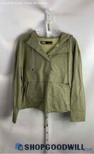 Zara Women's Olive Green Lightweight Fashion Coat - Sz M